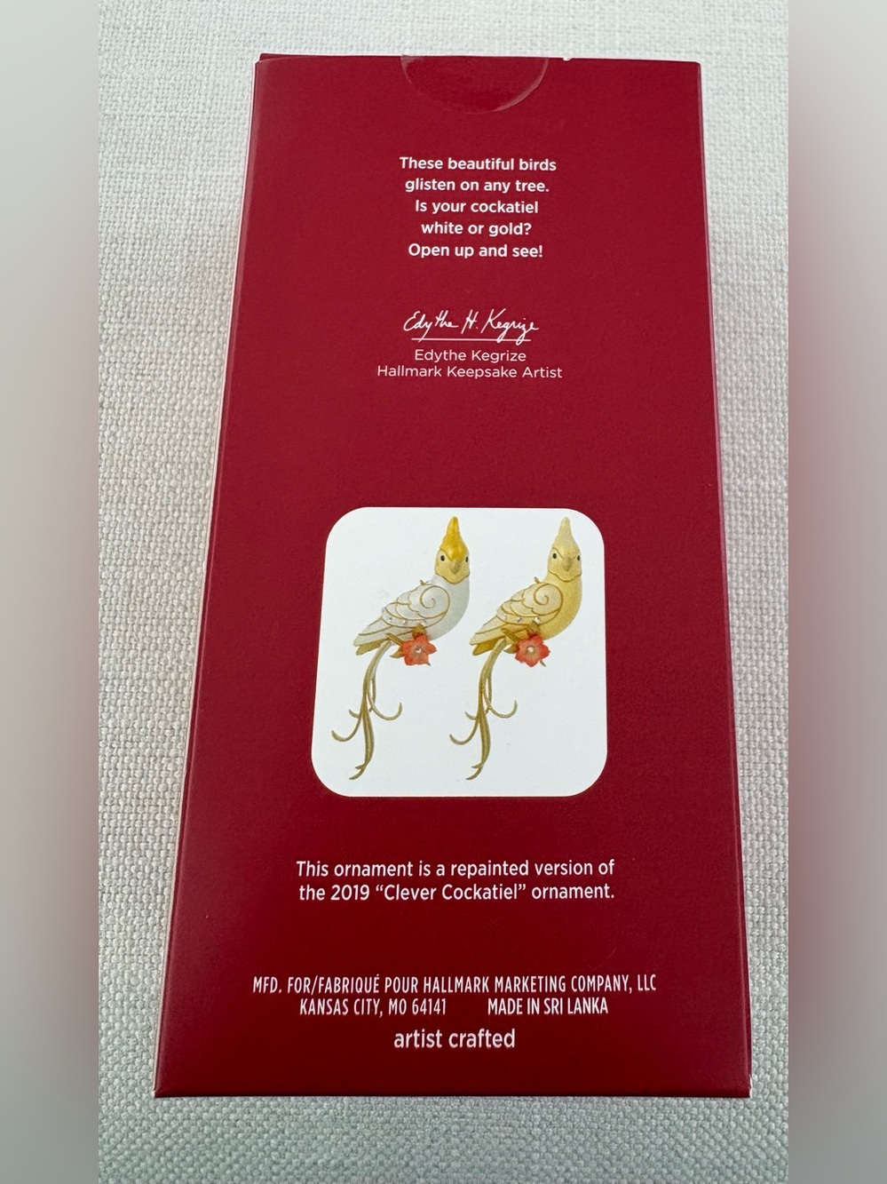 Hallmark 2020 Clever Cockatiel Surprise. New in Box.